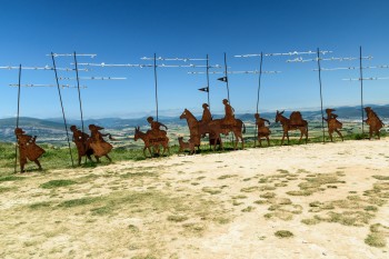 Pilgrim sculptures of Alto del Perdon