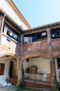 Interior courtyard, San Juan de Ortega parish albergue