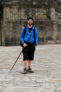 Hywel, reaching the cathedral at Santiago